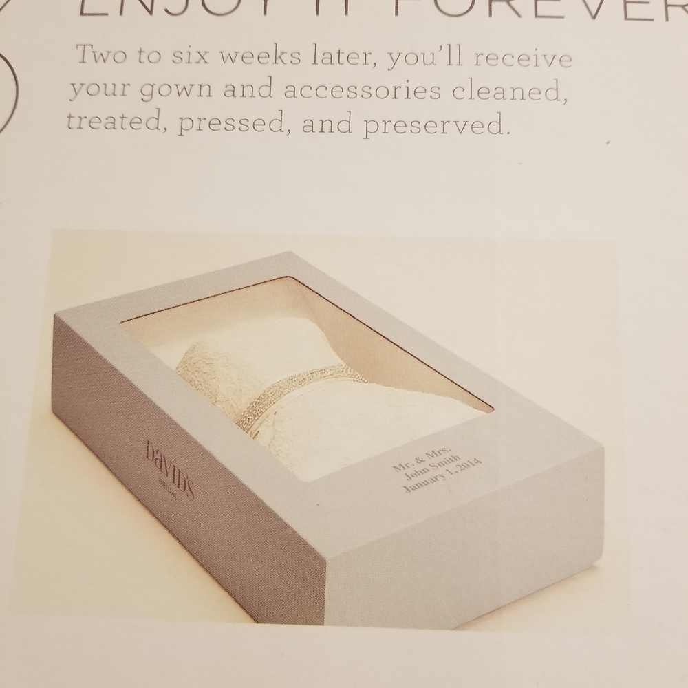 Bridal gown preservation package